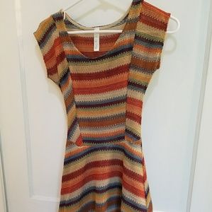 Modcloth striped earth tone dress.